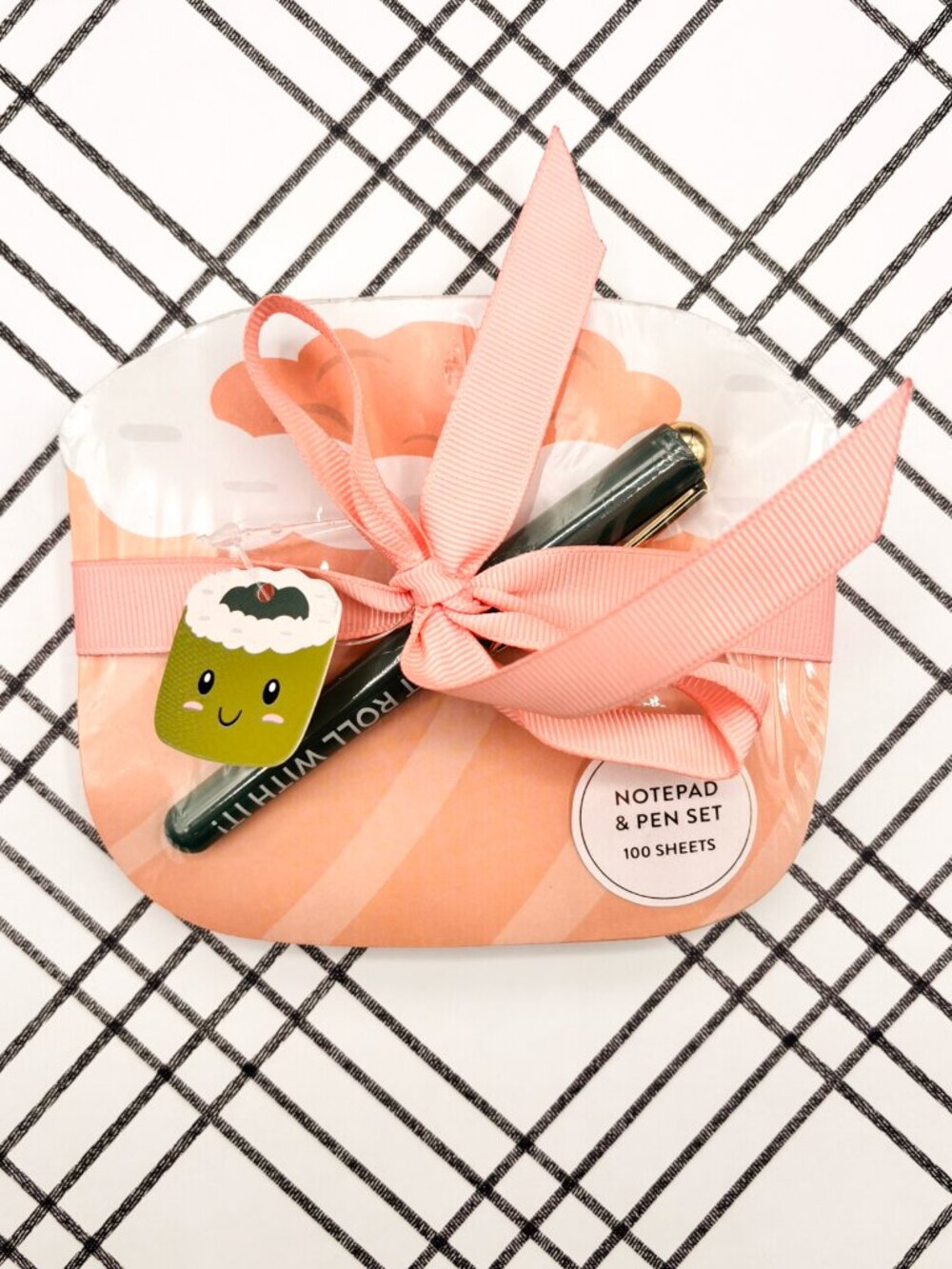 Sushi Roll Shaped Notepad and Pen
